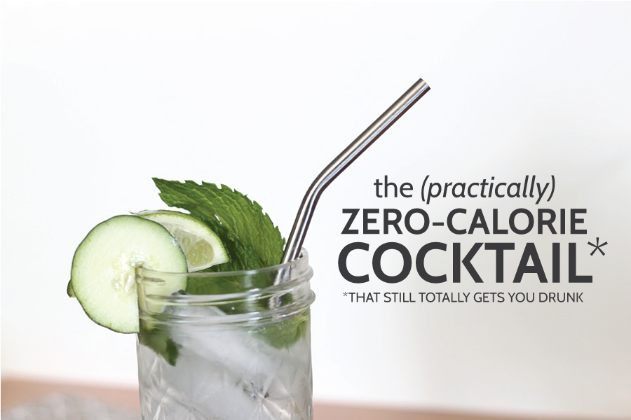 Low-Calorie Skinny Cucumber Vodka Cocktail