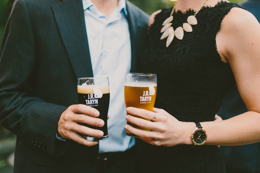 Brewery Wedding Pint Glass Favors