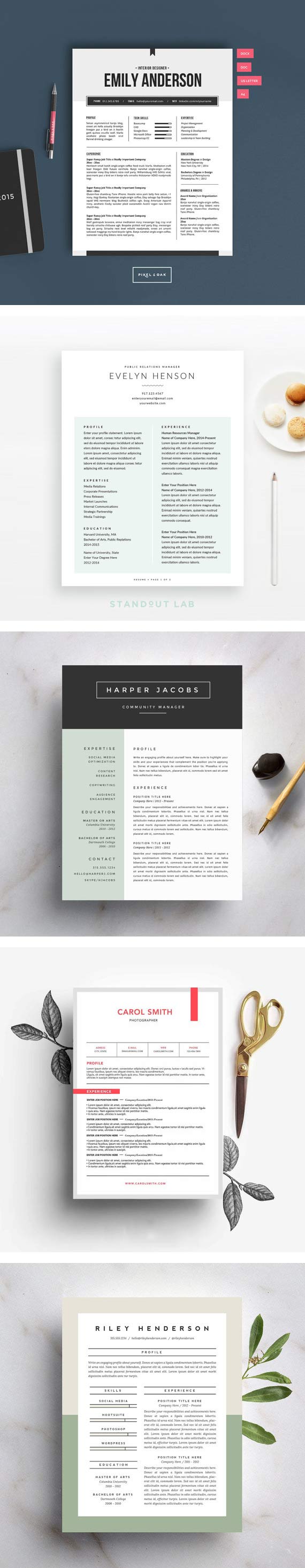 15 Beautiful Resume Templates You Can Buy on Etsy